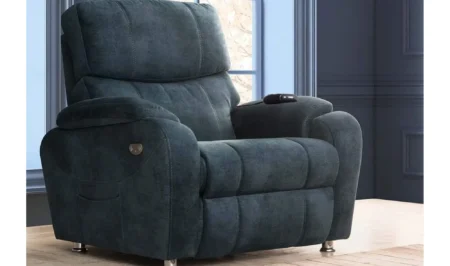 Zaranni Lacivert Krem Motorlu Masajlı TV Koltuğu Sinema Koltuğu ev sineması