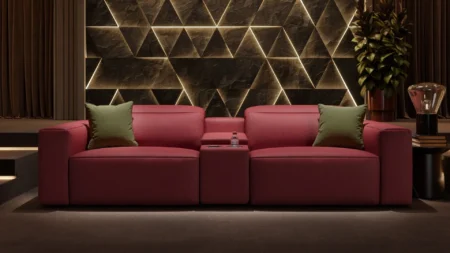 Zaranni Pluss İkili Motorlu Ara Modüllü Sinema Koltuğu - Usp Kumandalı Konforlu Sinema Koltuğu ev sineması