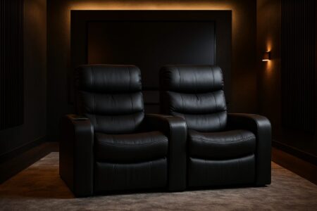 Zaranni Ponik İkili Motorlu Sinema Koltuğu - Bardaklıklı Konforlu Ortopedik Sinema Koltuğu ev sineması