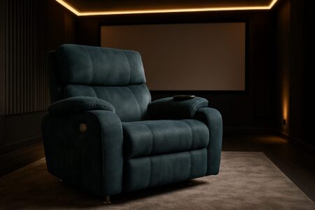 Zaranni motorlu masajlı TV koltuğu ön görünüm ürün görseli