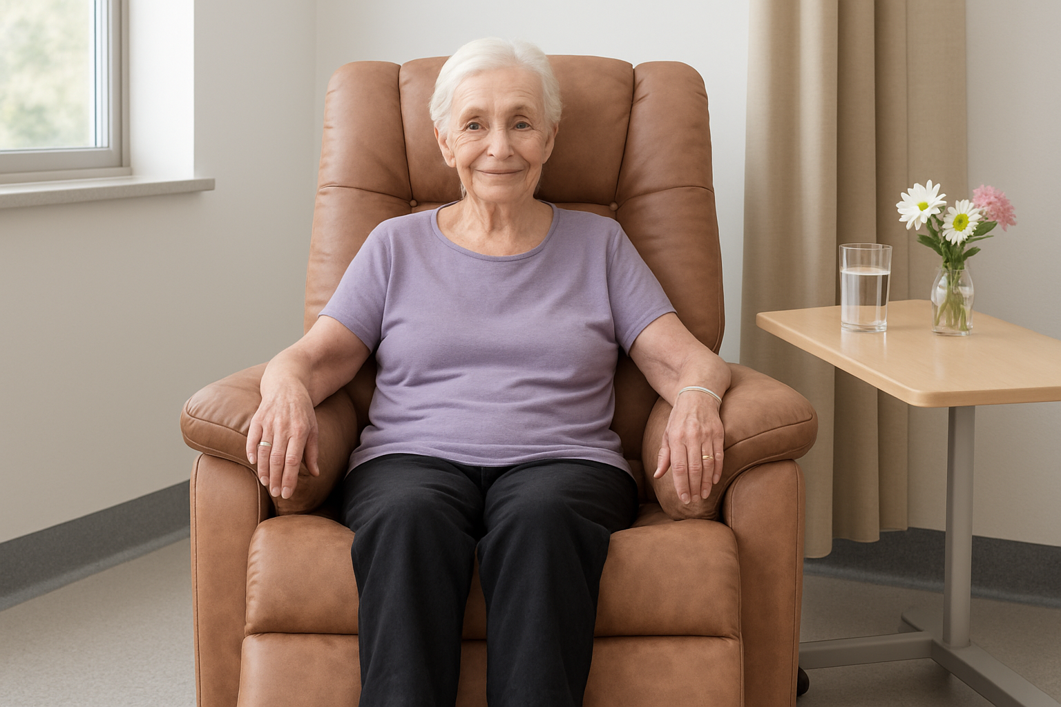 Zaranni Becani 2 Motorlu Liftli Kumandalı Hasta Koltuğu - 180 Yatar Konforlu oturma kullanımı — Zaranni lifestyle görsel